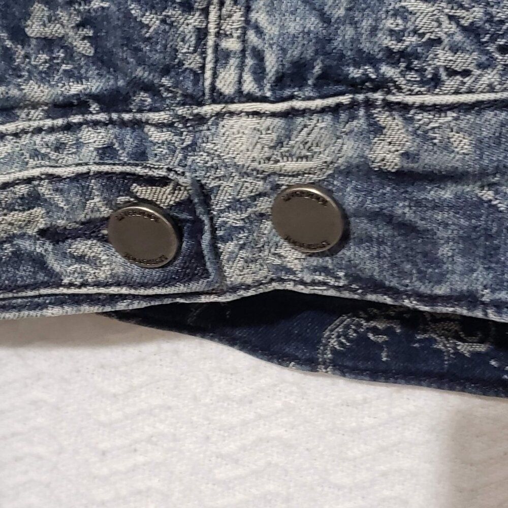 Liverpool Jeans Company Denim Distressed Blue Acid Wash Women's Jacket L - Picture 10 of 16